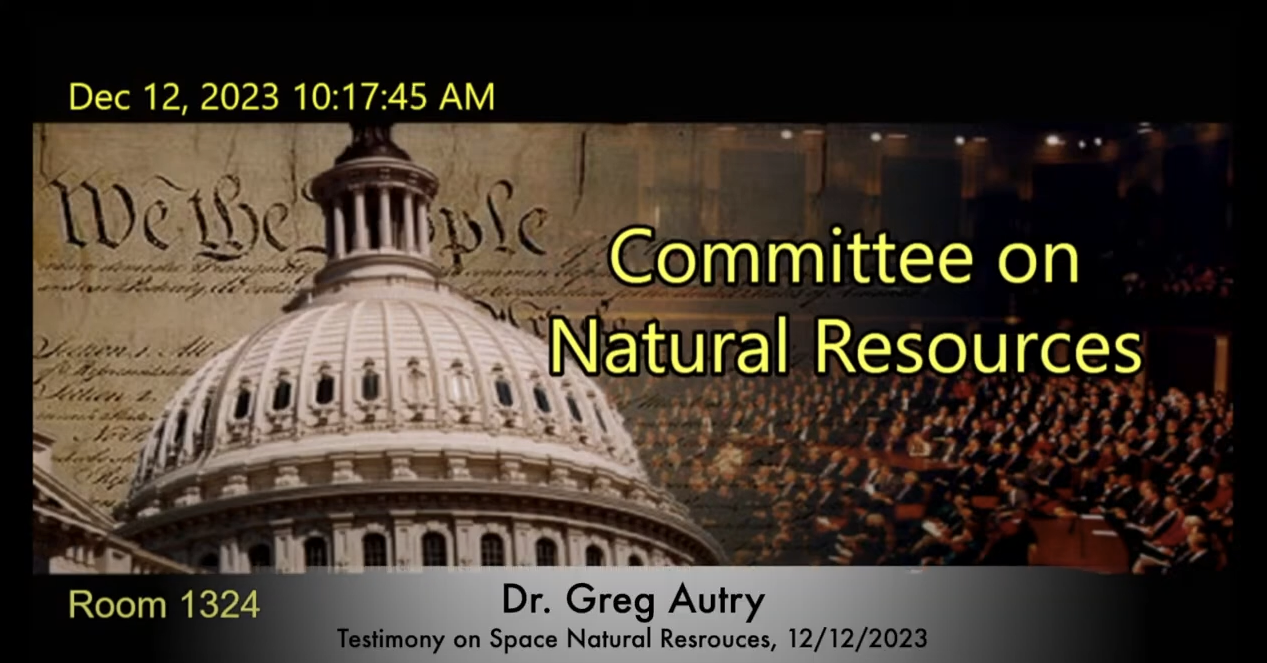 Dr. Autry Natural Resources Testimony December 2023